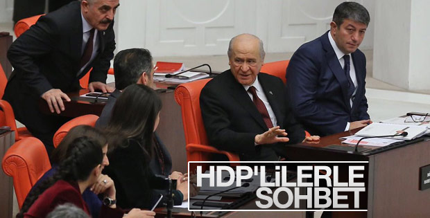Devlet Bahçeli HDP'li Ahmet Yıldırım'la muhabbet etti