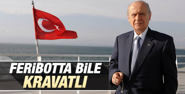 Devlet Bahçeli feribota bindi