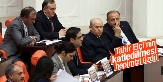 Bahçeli: Tahir Elçi'nin katledilmesi hepimizi üzmüştür