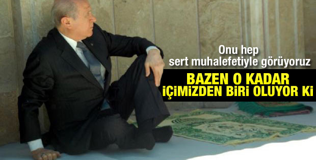 Bahçeli Ülkücü Şehitler Anıtı'nda namaz kıldı