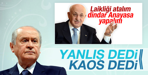 Bahçeli'den Meclis Başkanı Kahraman'a laiklik tepkisi