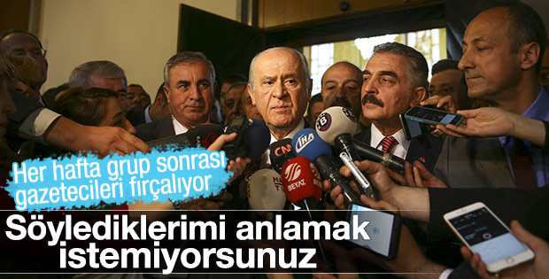Devlet Bahçeli gazetecileri fırçaladı