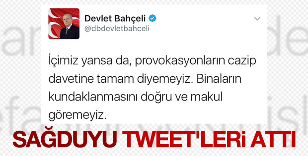 Devlet Bahçeli: Provokasyonlara tamam diyemeyiz