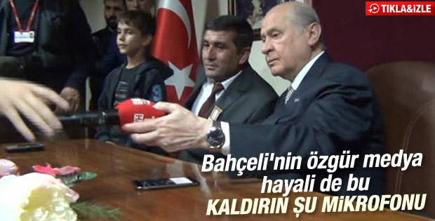 Devlet Bahçeli TRT mikrofonunu kaldırttı