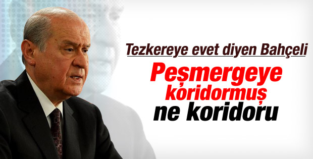 Devlet Bahçeli peşmergenin Kobani'ye gitmesini yorumladı