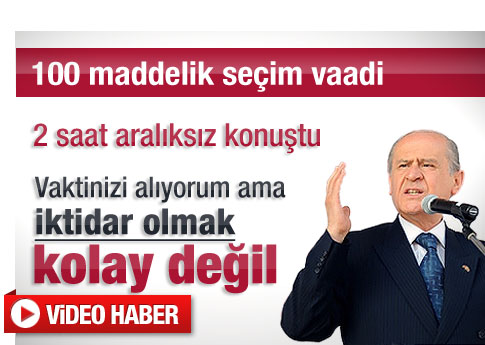Bahçeli'nin seçim bildirgesini açıkladığı konuşması
