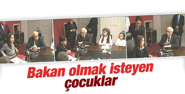 Nabi Avcı makamında çocukları ağırladı