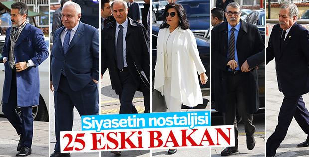 Başbakan Yıldırım'la buluşan 25 eski bakan