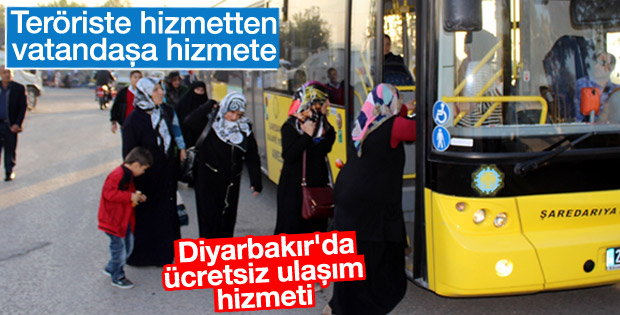 Diyarbakır'da vatandaşlara ücretsiz ulaşım hizmeti