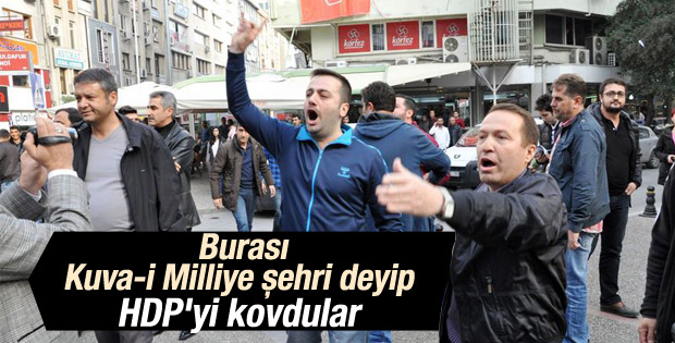 Balıkesir'de HDP'liler ile vatandaşlar arasında arbede