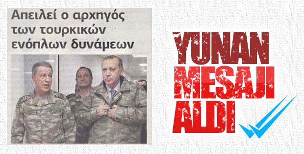 Hulusi Akar'ın açıklamaları Yunan medyasında