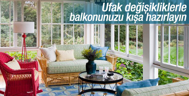 Balkonlarda kış dekorasyonu