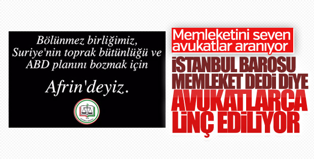İstanbul Barosu'nun TSK'ya desteğinden rahatsız olan avukatlar