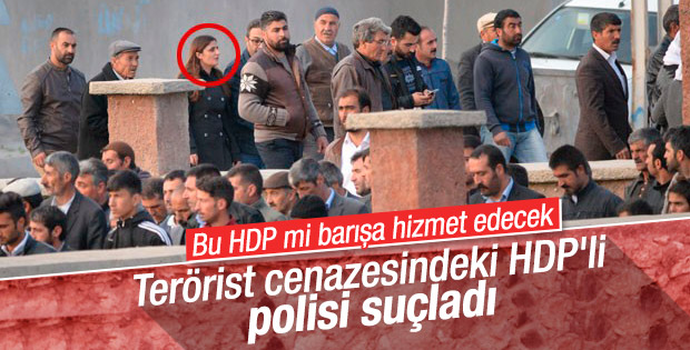 Terörist cenazesine katılan HDP'li vekil konuştu