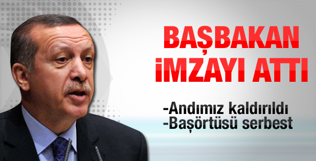 Andımız kaldırıldı ve başörtüsü artık serbest