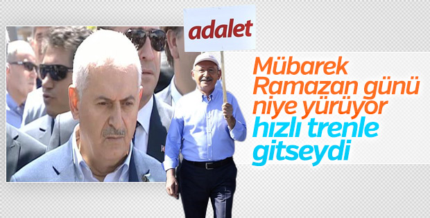 Başbakan'dan Kılıçdaroğlu'nun yürüyüşüne ilk yorum