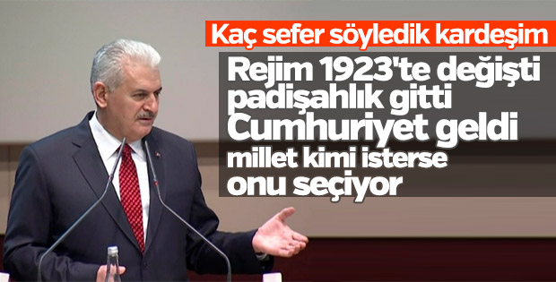 Başbakan Yıldırım'dan rejim tartışmalarına yanıt