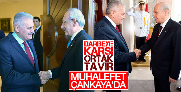 Kılıçdaroğlu ve Bahçeli Çankaya Köşkü'ne çıktı