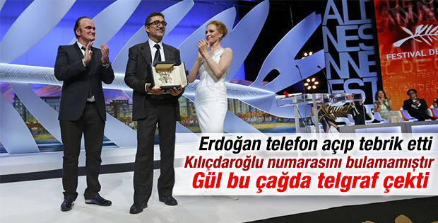 Başbakan'dan Nuri Bilge Ceylan'a tebrik