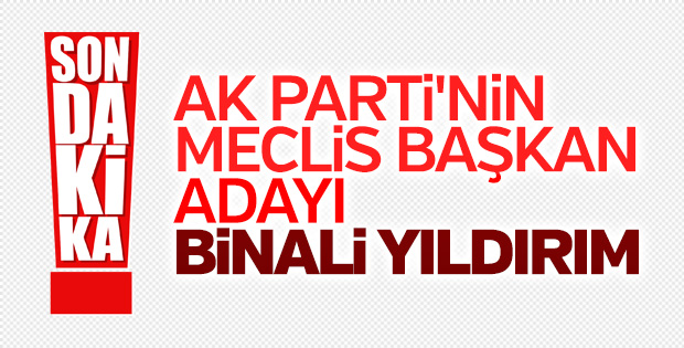 AK Parti'nin Meclis Başkan adayı Binali Yıldırım