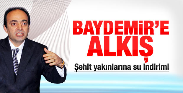 Baydemir'den şehit yakınlarına su indirimi