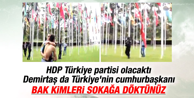 İsviçre'de Kobani eyleminde Türk bayrağına saldırı