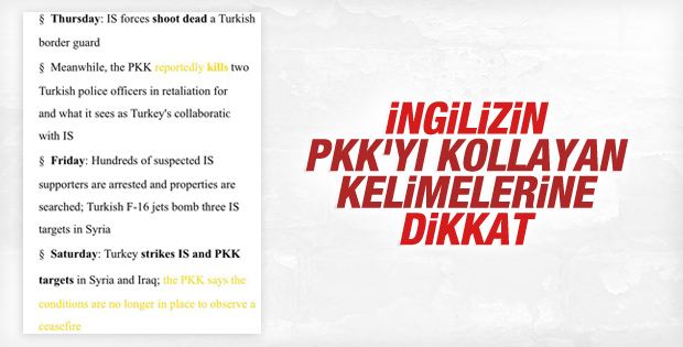 BBC'nin PKK'yı aklamak için kullandığı haber dili