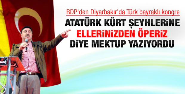 BDP'den Diyarbakır'da Türk bayraklı kongre