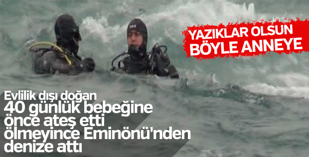 Annesinin öldürmek için Boğaz'a attığı bebek hala aranıyor