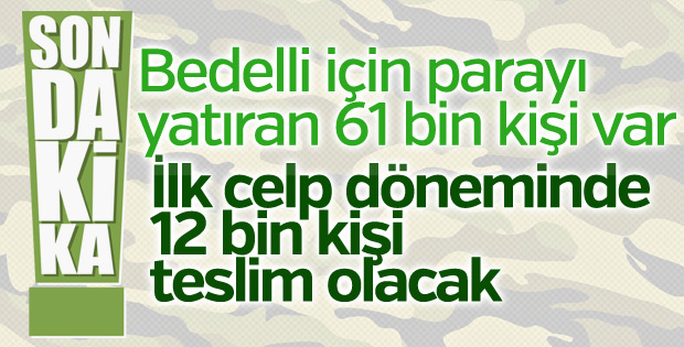 Bedellide ilk celpte 12 bin kişi gidecek