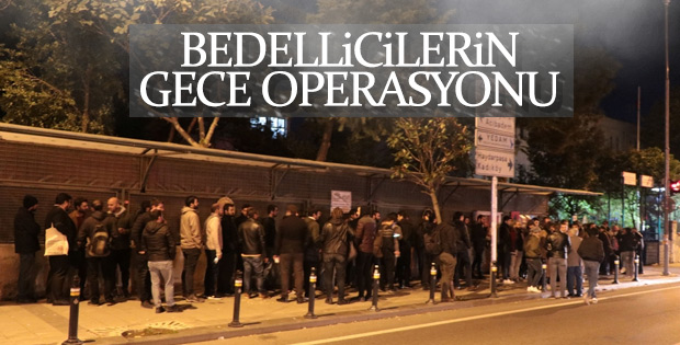 Askerlik Şubesi önünde bedelli kuyruğu
