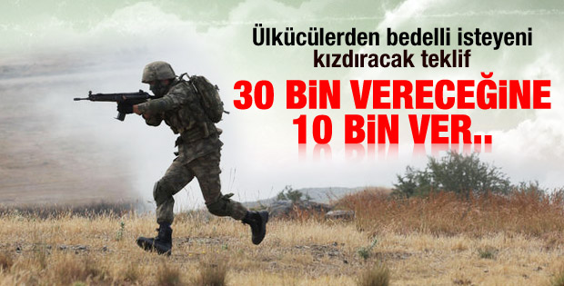 Ülkücülerden bedelli askerliğe tepki afişi