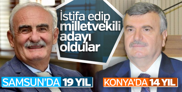 Konya ve Samsun belediye başkanları istifa etti