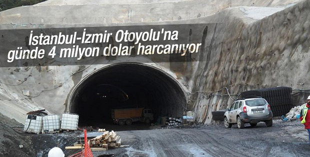İstanbul-İzmir Otoyolu'na günde 4 milyon dolar harcanıyor