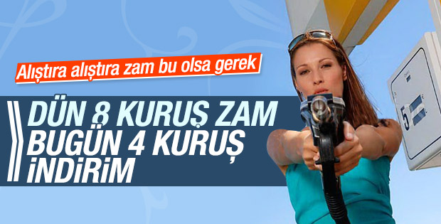 Benzine 4 kuruş indirim
