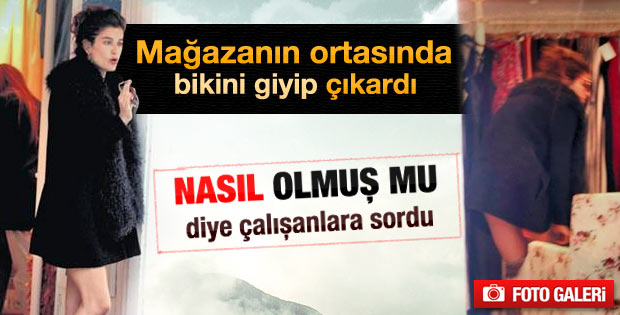 Berrak Tüzünataç orta yerde bikini giyip çıkardı