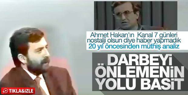 20 yıl önce yapıldı: Darbe nasıl önlenir analizi