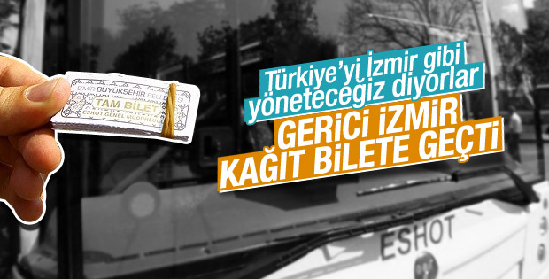 İzmir'de toplu ulaşımda kağıt bilet dönemi