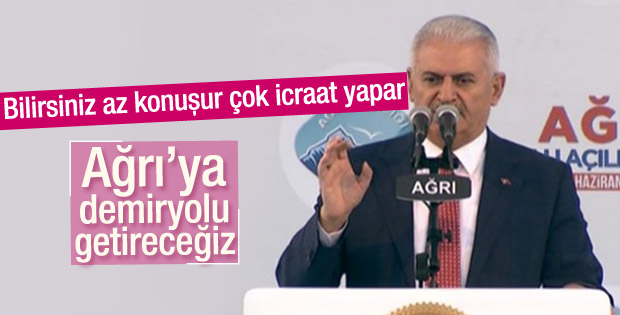 Başbakan Binali Yıldırım Ağrı'da konuştu