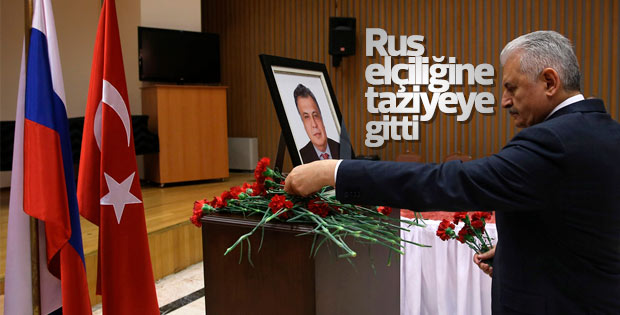 Başbakan'dan Rus Büyükelçiliğine ziyaret
