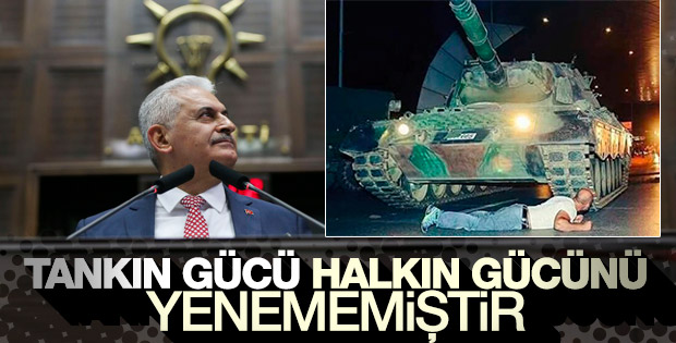 Başbakan Yıldırım: Tankın gücü halkın gücünü yenememiştir