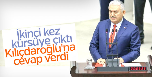 Başbakan Yıldırım Meclis'te Kılıçdaroğlu'na cevap verdi