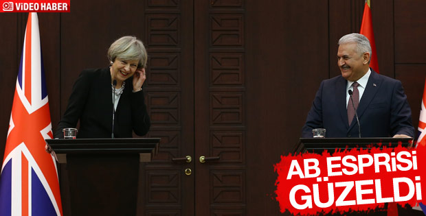 Binali Yıldırım'dan Theresa May'i güldüren espri