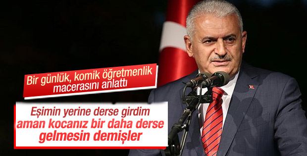 Başbakan Binali Yıldırım'dan güldüren öğretmen hikayesi