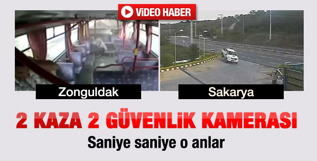 Biri Sakarya'da biri Zonguldak'ta iki kaza - izle