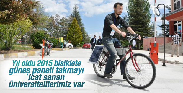 Konyalı öğrenci güneş enerjisiyle çalışan bisiklet yaptı