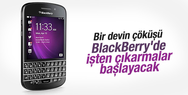 BlackBerry'de işten çıkarmalar