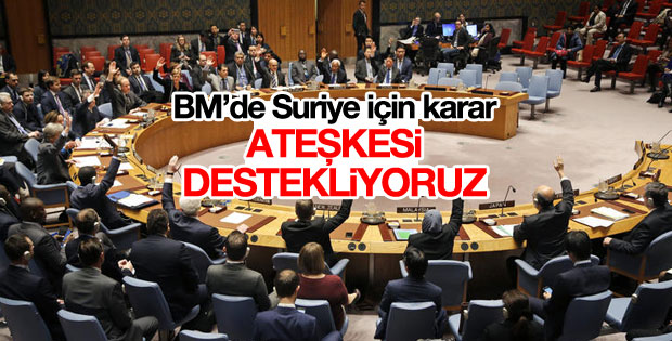 BM'den Suriye'de ateşkes için destek kararı