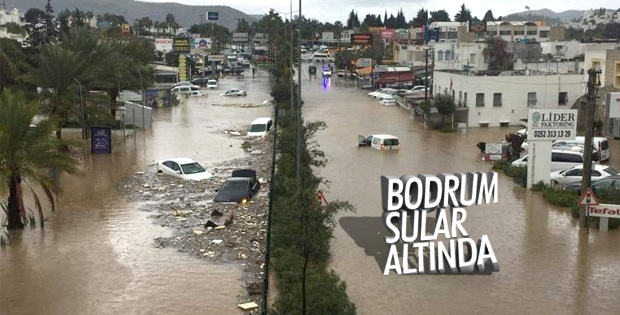 Bodrum'da aşırı yağış