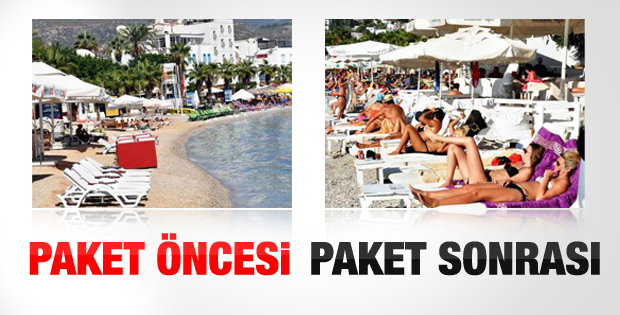 Demokratikleşme Paketi Bodrum'da sahilleri boşalttı